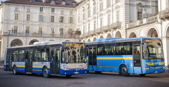 Autobuses Iveco Irisbus de la GTT de Turín.