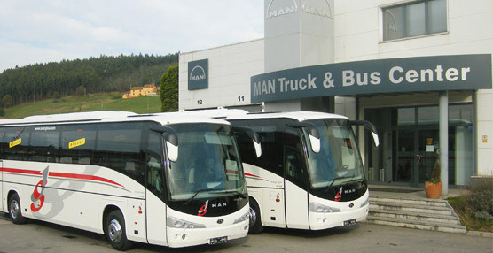 Algunos de los autocares nuevos matriculados durante 2012.