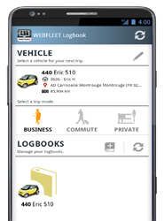 La nueva aplicación para móviles de TomTom, WEBFLEET Logbook.