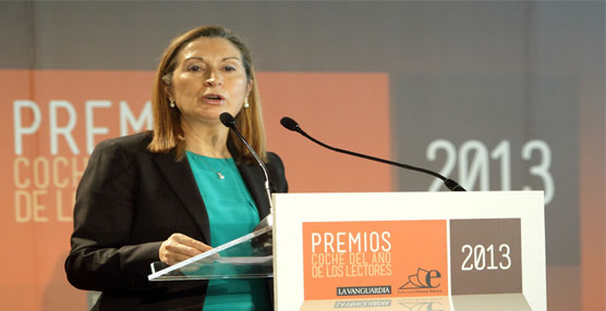 La ministra de Fomento, Ana Pastor, durante la entrega de premios, en la que destacó la importancia de la logística.