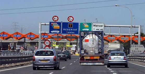 Peaje en una de las autopistas catalanas de acceso a Barcelona.