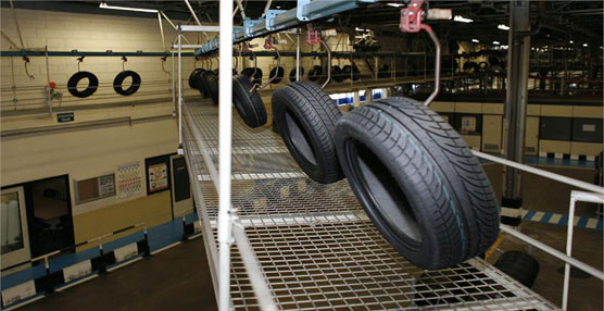 Interior de la fábrica de Michelín en Valladolid.