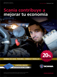 Cartel de la nueva campaña de mantenimiento de Scania.