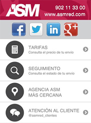 La APP de ASM que presenta la compañía estos días en la feria e-Show de Barcelona.