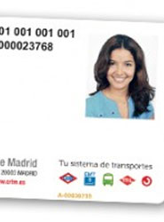 Tarjeta de transporte público de Madrid.