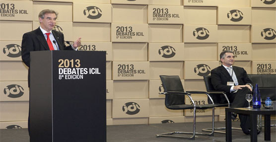 El presidente del Comité Ejecutivo de la Fundación ICIL, Pere Roca, durante la clausura de la jornada.