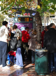 Usuarios del transporte público.