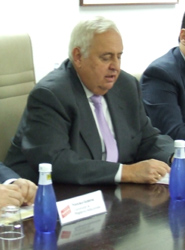 El director gerente del CRTM, José Manuel Pradillo, durante una reunión del consorcio.