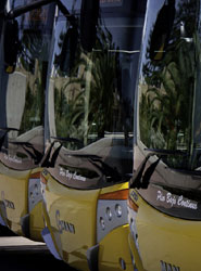 Las ventas de buses caen en febrero.