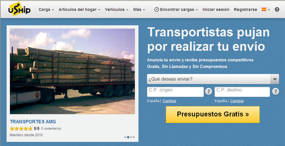 La plataforma online uShip.com.