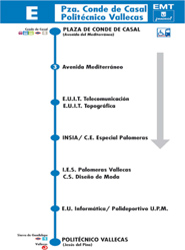 La EMT de Madrid cambia la denominaci&oacute;n de la l&iacute;nea universitaria E 'para evitar posibles confusiones'