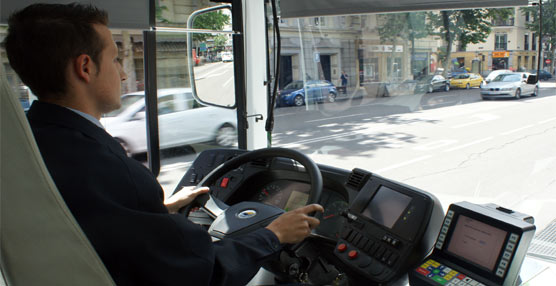 Un conductor de un autobús urbano.