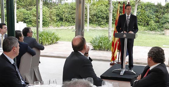 Un momento de la intervención del presidente del Gobierno. 