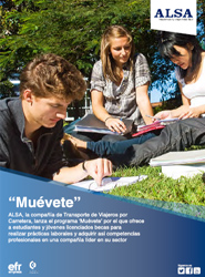 
Alsa lanza 'Muévete', un programa de fomento del empleo para jóvenes que desarrollará la compañía durante 2013
