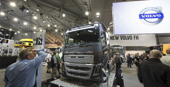 El nuevo Volvo FH expuesto en la planta que la compañía tiene en la ciudad australiana de Brisbane.