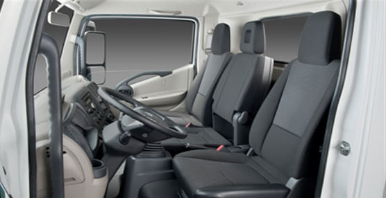 La cabina del nuevo camión de Nissan NT500 es uno de sus principales atractivos.