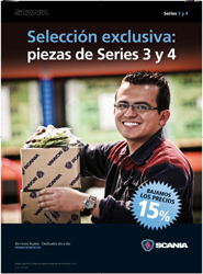 Scania lanza una nueva campaña con la que reduce en un 15% los precios de las piezas de sus vehículos de las Series 3 y 4