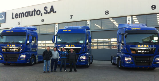 MAN entrega las primeras tres tractoras MAN Euro 6 matriculadas en Espa&ntilde;a a Transportes Rafali