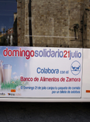 Cartel promocional de la campaña solidaria que llevará a cabo el Ayunamiento de Zamora el 21 de Julio.  