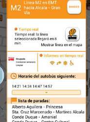 Moovit en funcionamiento.