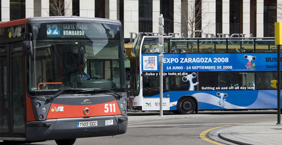 La huelga de los empleados de Auzsa provoca parones en el transporte urbano de Zaragoza