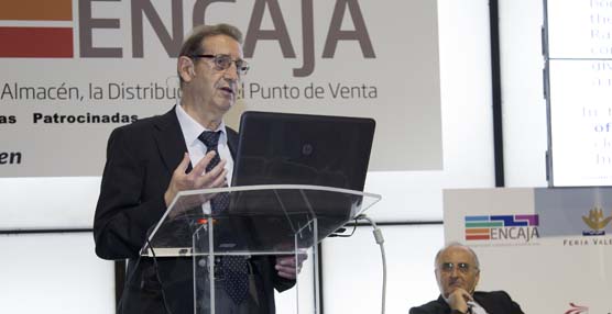 El secretario general de FERRMED, Joan Amorós, durante su conferencia.