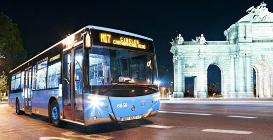 Autobús nocturno de Madrid.