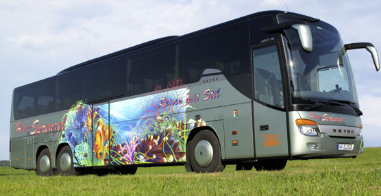 Un modelo Setra S 416 GT –HD con un diseño del mundo submarino es escogido ‘Most Beautiful Bus of 2013’