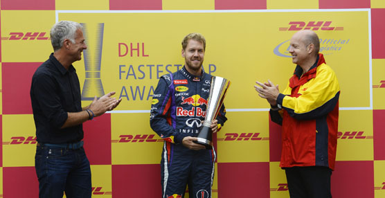 DHL entrega el premio a la Vuelta más Rápida 2013 a Sebastian Vettel, el Campeón del Mundo de Fórmula 1