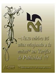 NEXO celebra 25 años reduciendo a la mitad sus tarifas de publicidad