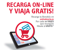 EMT Valencia regala dos viajes gratis por cada recarga online de Bonobús Plus