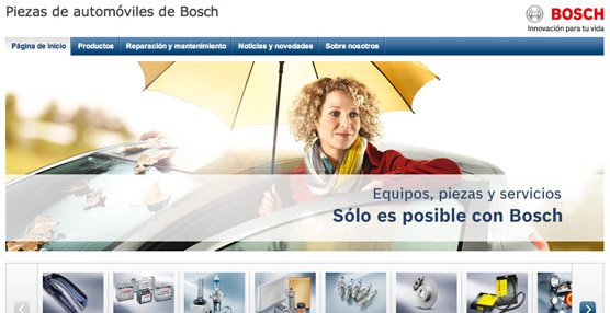 Bosch lanza su nueva página web de piezas y accesorios para el automóvil