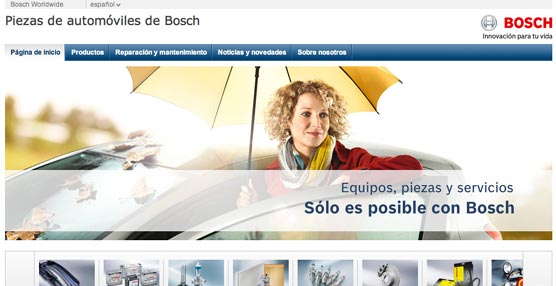 La Automotive Aftermarket de Bosch lanza en Espa&ntilde;a un nuevo sitio web especializado en piezas y recambios