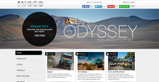 Iveco pone en marcha una web especial para estar al d&iacute;a de toda la informaci&oacute;n del Dakar 2014