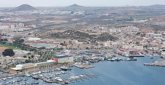 Vista aérea del Puerto de Cartagena.