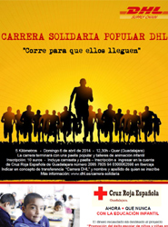 El cartel de la carrera solidaria. Foto: DHL.