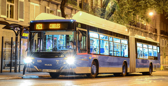 La EMT de Madrid refuerza el servicio nocturno con motivo del Sábado de Carnaval.