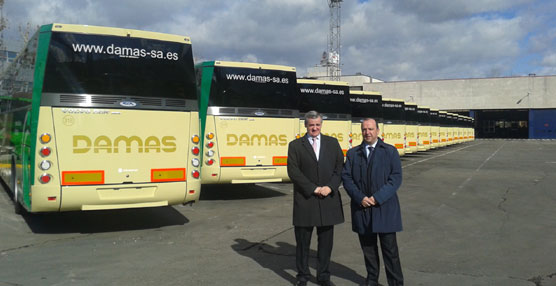 Entrega de los 16 autobuses Volvo B8R Euro VI a la empresa Damas.