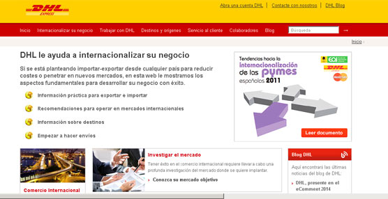 DHL lanza &lsquo;Exporta con DHL&rsquo;, nueva p&aacute;gina web de ayuda a pymes que quieran internacionalizar su actividad