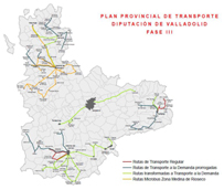 El Plan Provincial de Transporte de Valladolid incluye la tercera fase del transporte a la demanda