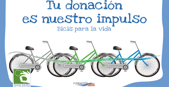 Cartel del proyecto ´Bicis para la vida` de Seur. Foto Seur.