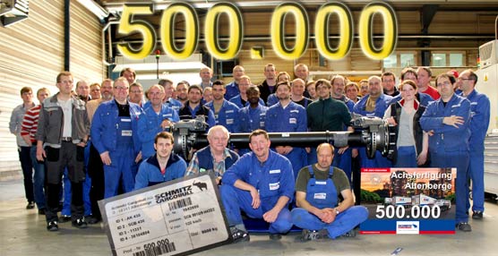 Schmitz Cargobull AG alcanza el medio millón de ejes desde que iniciara su fabricación en 2004