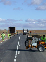 Trabajos de conservación de carreteras.