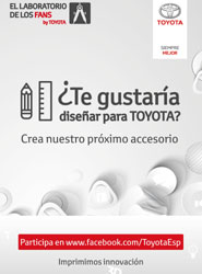 Toyota Espa&ntilde;a invita a los dise&ntilde;adores a desarrollar los accesorios del futuro en el concurso &lsquo;El laboratorio de los fans&rsquo;