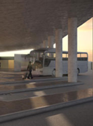 Maqueta de la futura estación intermodal de Cádiz.