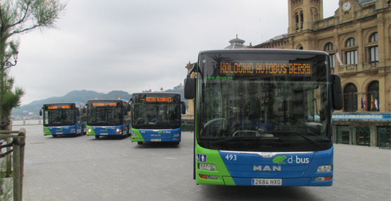 El pasado 2 de junio se presentaron en Alderdi Eder los cuatro nuevos articulados que han comenzado a circular por las líneas de autobús urbano de San Sebastián.
