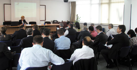 Momento de la jornada técnica sobre Short Sea Shipping y las Autopistas del Mar organizada por Asetravi.