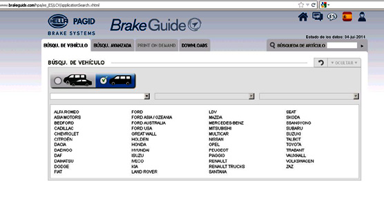 El cat&aacute;logo de sistemas de Frenos PAGID ya est&aacute; disponible para smartphones a trav&eacute;s de la nueva &lsquo;app&rsquo; de Hella