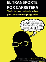 Portada del libro “El Transporte por Carretera. Todo lo que debería saber y no se atreve a preguntar”.