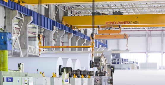 Konecranes cubre todos los procesos industriales de la pasta y el papel con sus soluciones de elevación